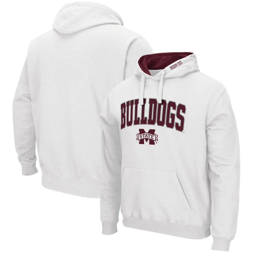 NCAA Mississippi State Bulldogs Arch & Logo 3.0 Pullover Hoodie