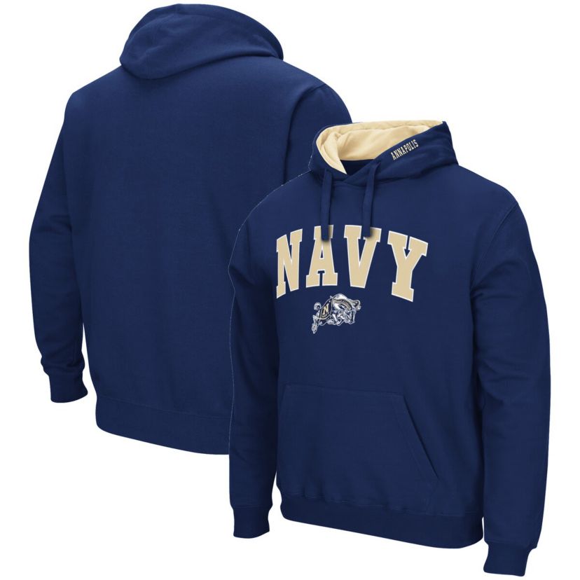 Navy Midshipmen NCAA Midshipmen Arch & Logo 3.0 Pullover Hoodie