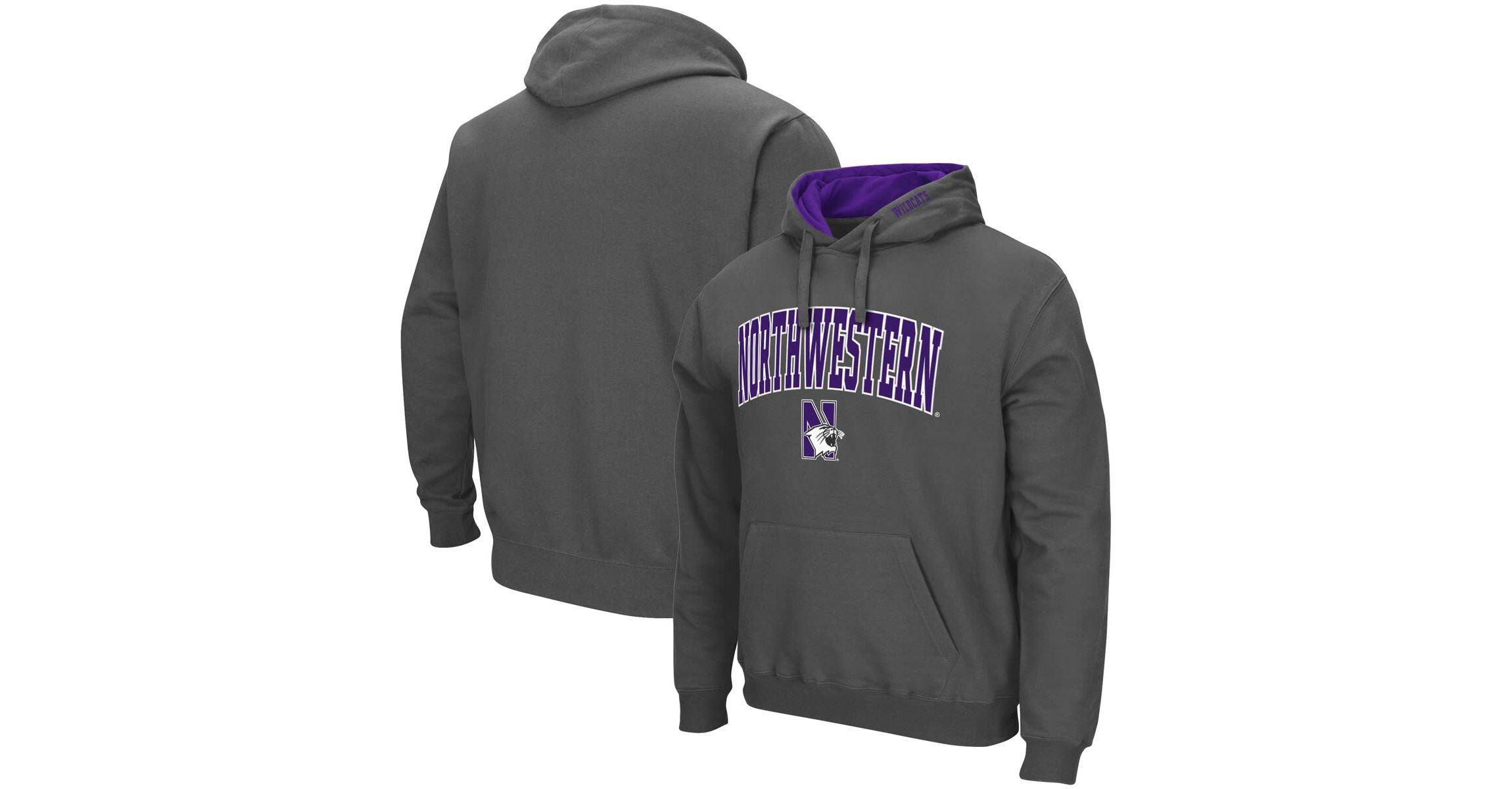 NCAA Northwestern Wildcats Arch & Logo 3.0 Pullover Hoodie