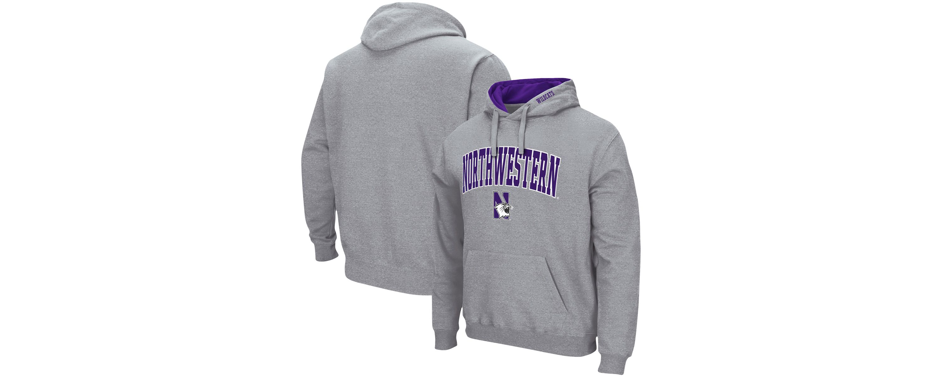 NCAA Northwestern Wildcats Arch & Logo 3.0 Pullover Hoodie