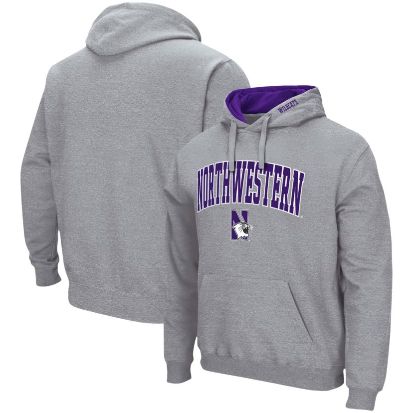 NCAA Northwestern Wildcats Arch & Logo 3.0 Pullover Hoodie