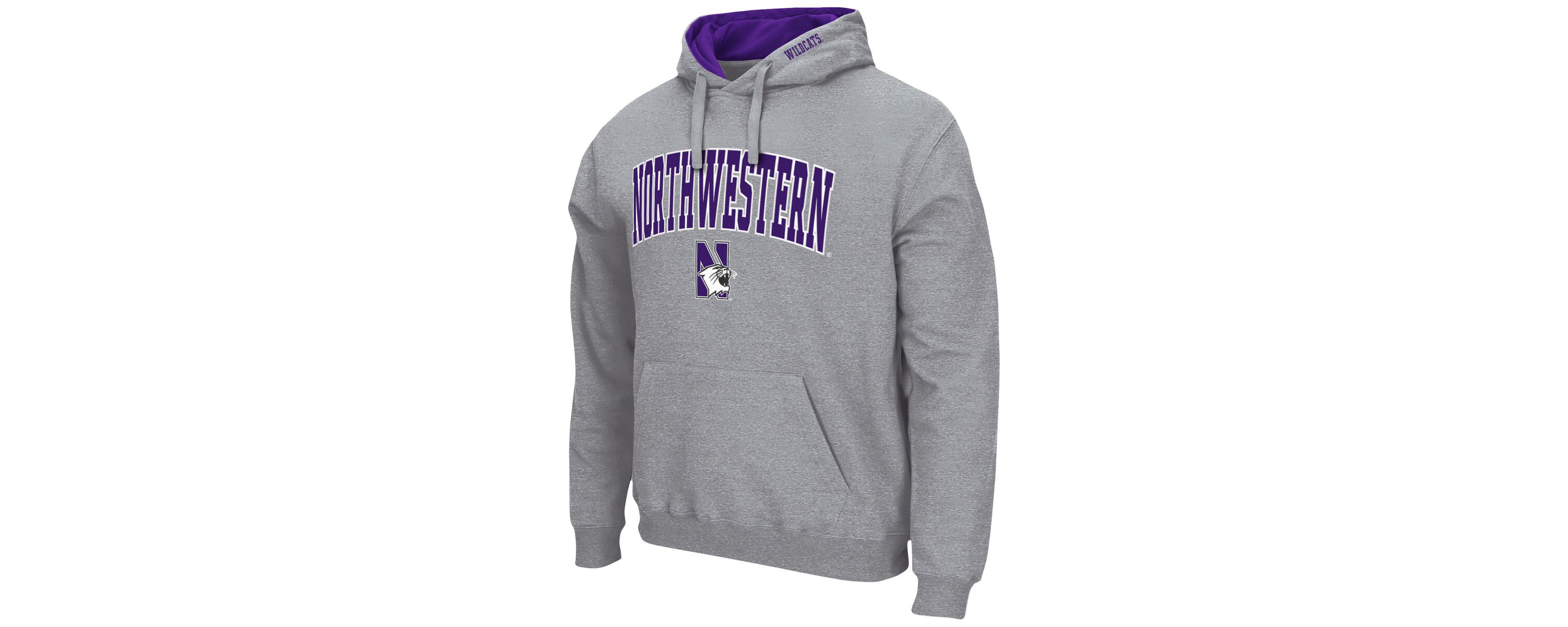 NCAA Northwestern Wildcats Arch & Logo 3.0 Pullover Hoodie
