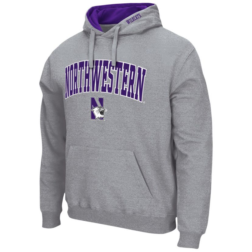 NCAA Northwestern Wildcats Arch & Logo 3.0 Pullover Hoodie