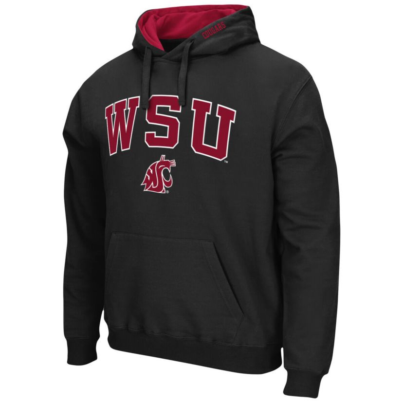 NCAA Washington State Cougars Arch & Logo 3.0 Pullover Hoodie
