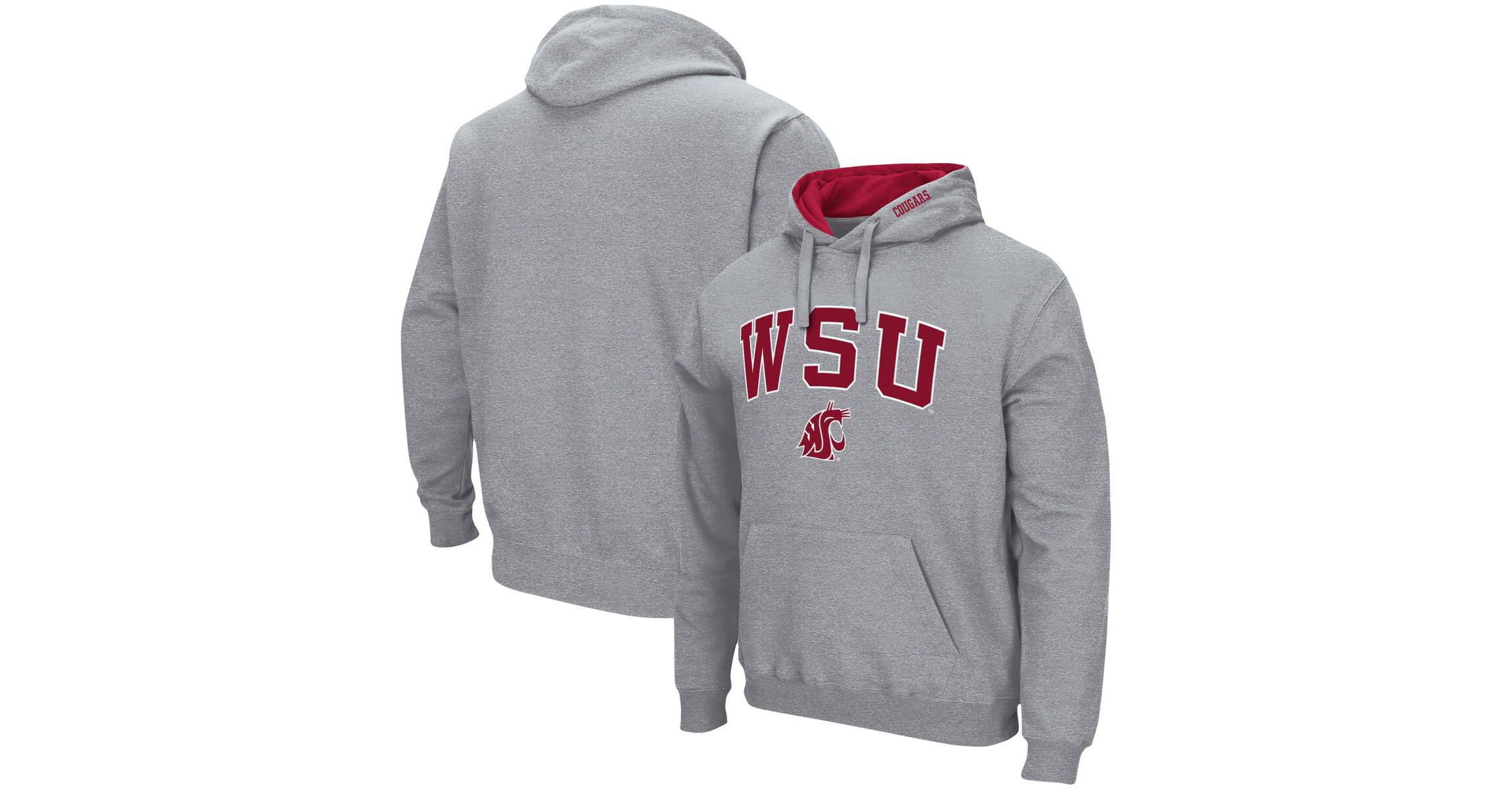 NCAA Washington State Cougars Arch & Logo 3.0 Pullover Hoodie