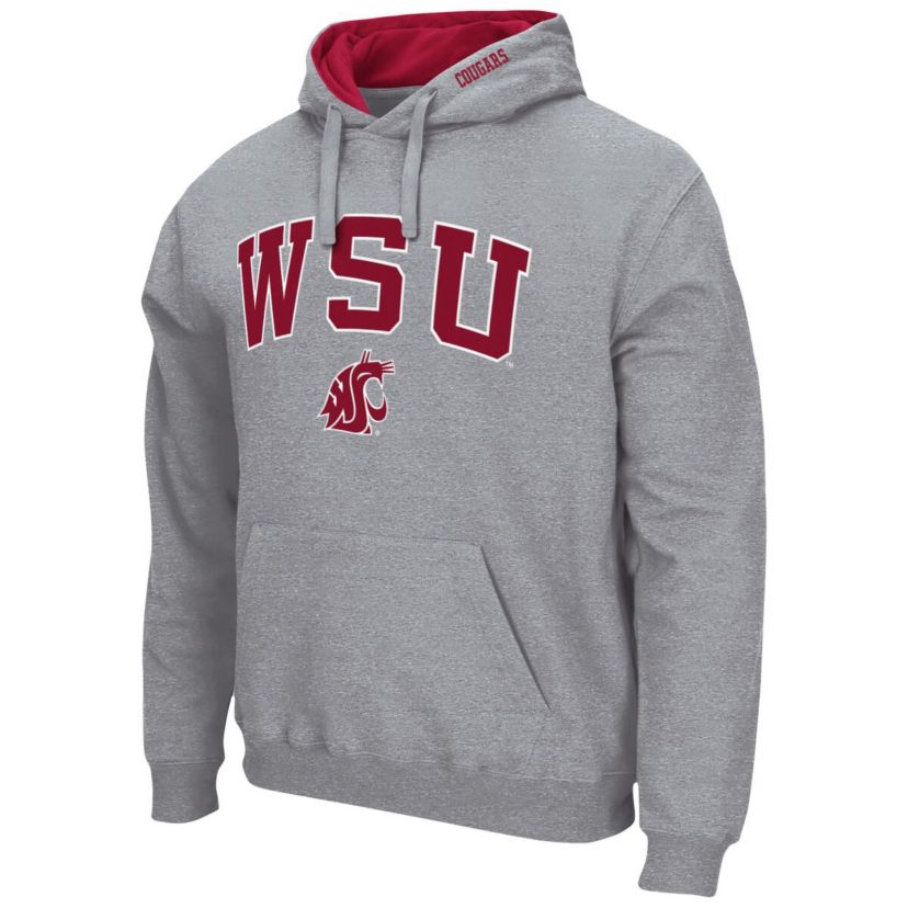 NCAA Washington State Cougars Arch & Logo 3.0 Pullover Hoodie