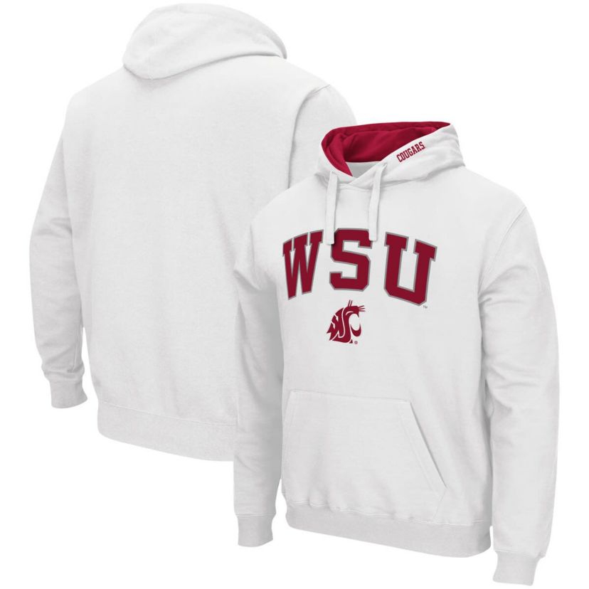 NCAA Washington State Cougars Arch & Logo 3.0 Pullover Hoodie