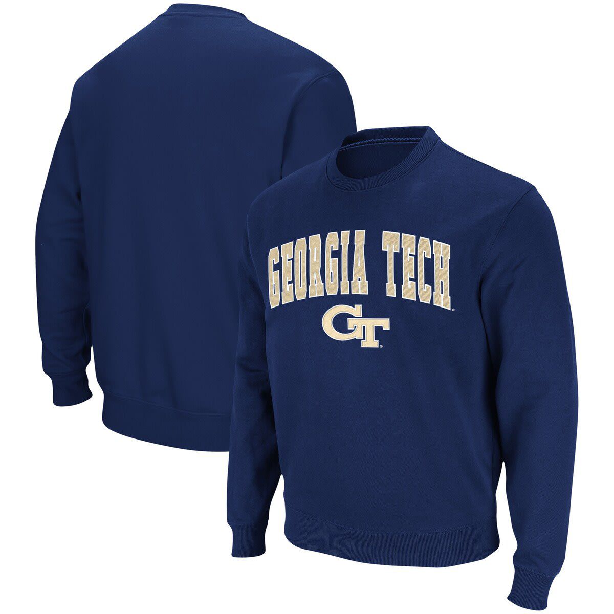 Georgia Tech Yellow Jackets NCAA Georgia Tech Jackets Team Arch & Logo Tackle Twill Pullover Sweatshirt