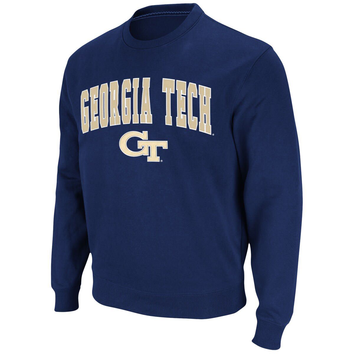 Georgia Tech Yellow Jackets NCAA Georgia Tech Jackets Team Arch & Logo Tackle Twill Pullover Sweatshirt