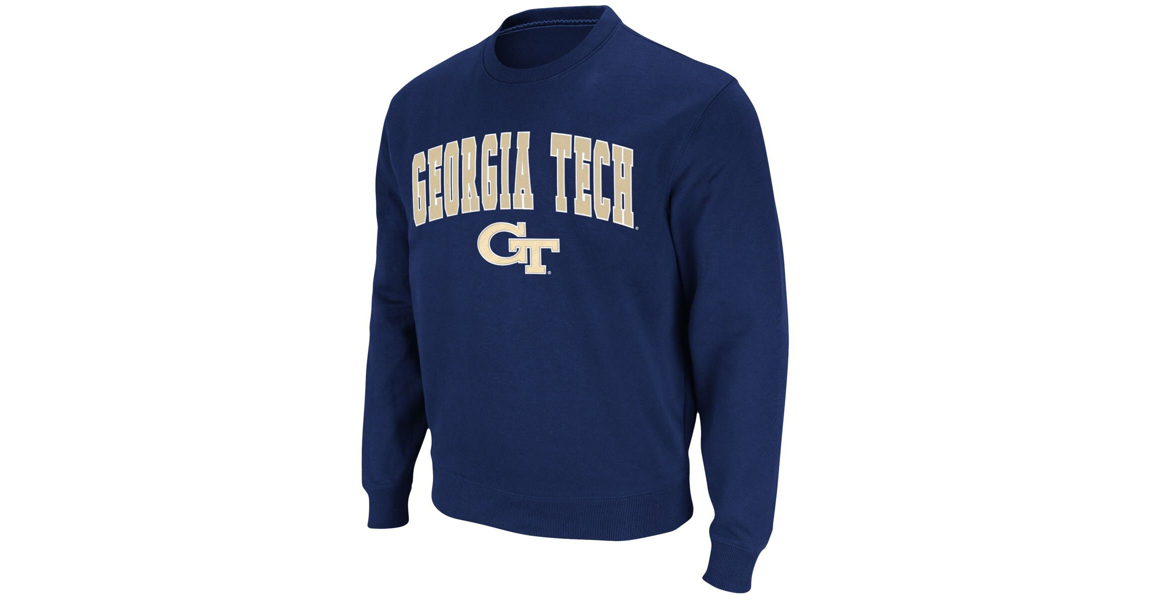Georgia Tech Yellow Jackets NCAA Georgia Tech Jackets Team Arch & Logo Tackle Twill Pullover Sweatshirt