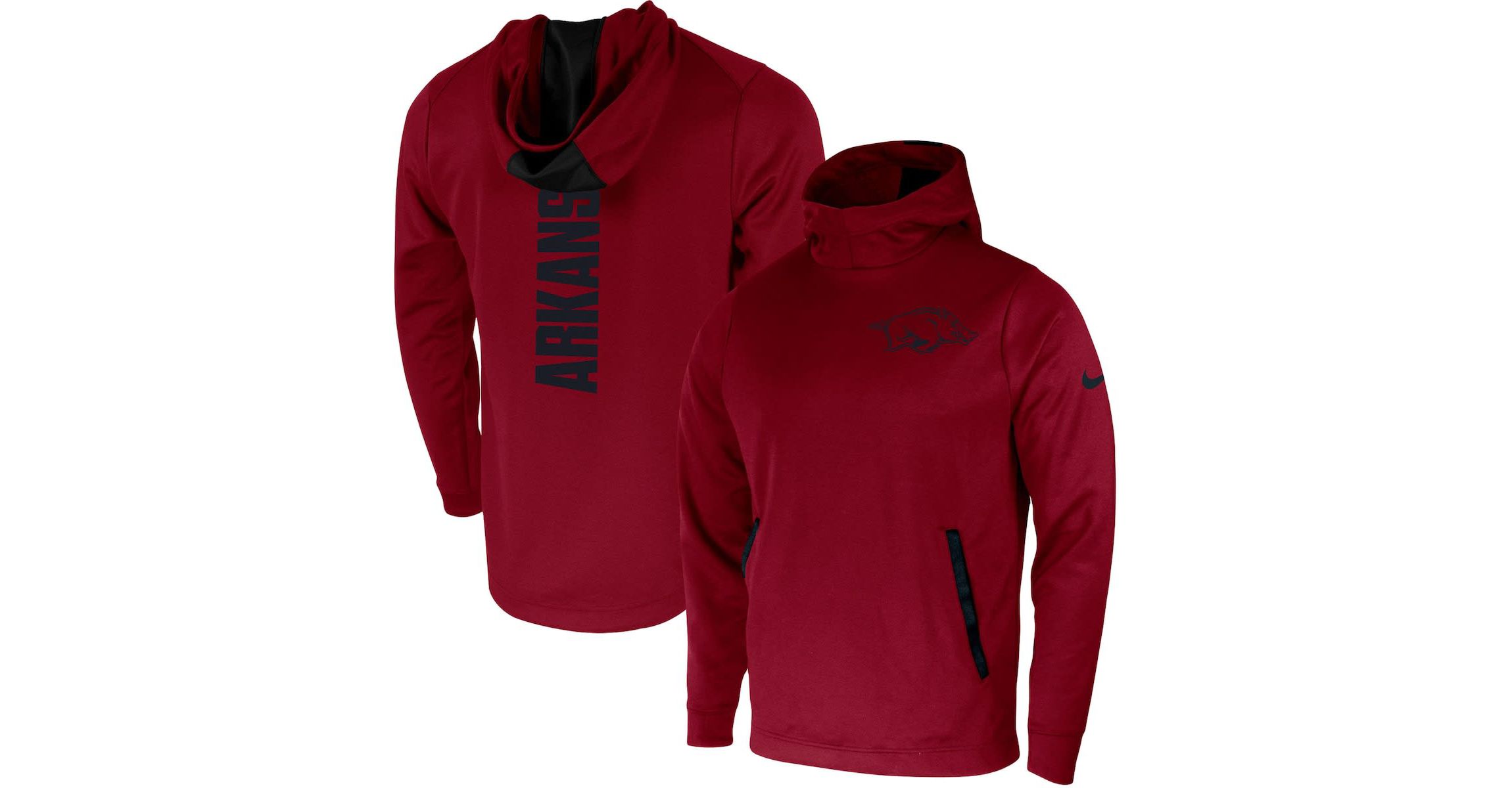 NCAA Nike Arkansas Razorbacks 2-Hit Performance Pullover Hoodie