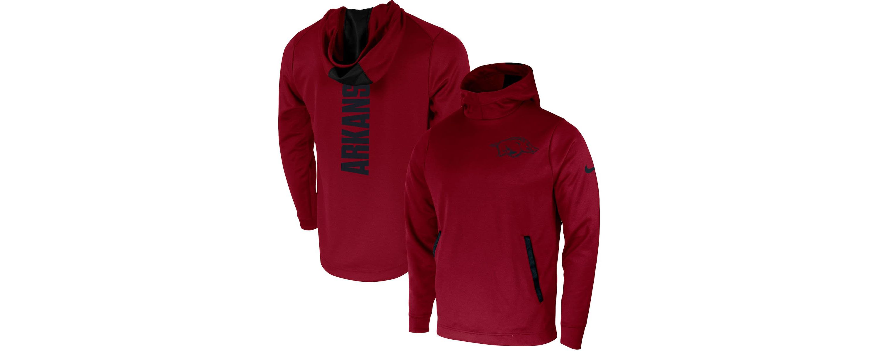 NCAA Nike Arkansas Razorbacks 2-Hit Performance Pullover Hoodie