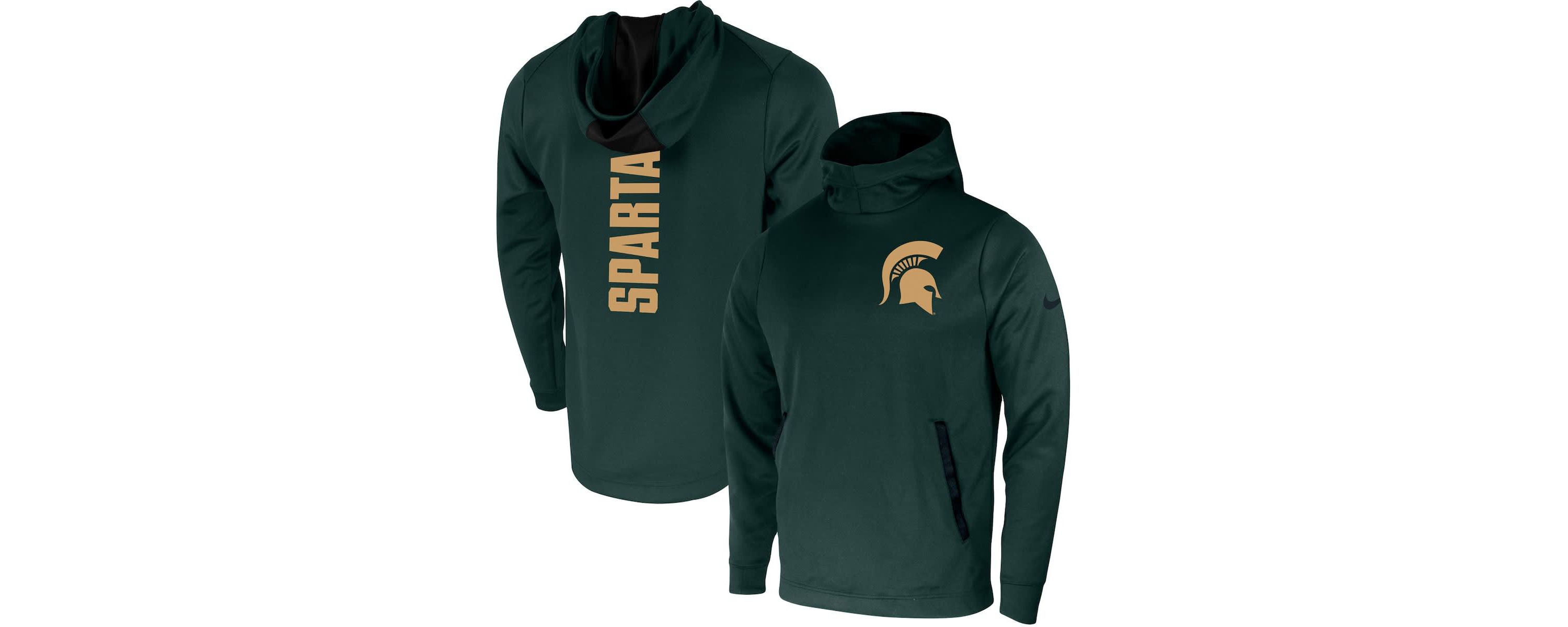 NCAA Nike Michigan State Spartans 2-Hit Performance Pullover Hoodie