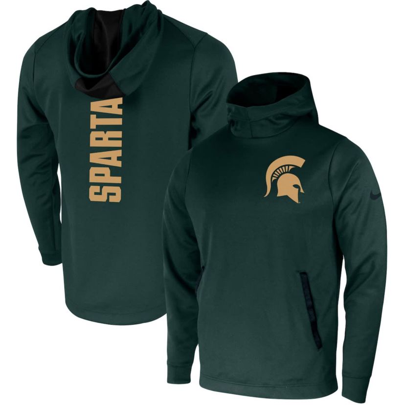 NCAA Nike Michigan State Spartans 2-Hit Performance Pullover Hoodie