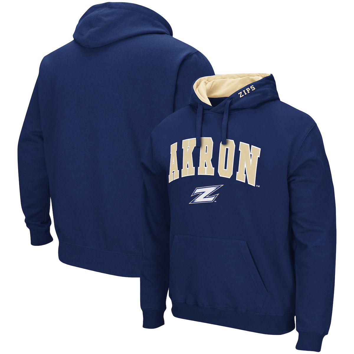 NCAA Akron Zips Arch and Logo Pullover Hoodie