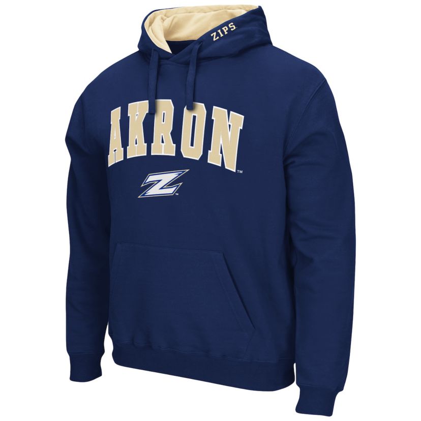 NCAA Akron Zips Arch and Logo Pullover Hoodie