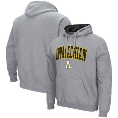 Colosseum Men's NCAA ed Appalachian State Mountaineers Arch and Logo Pullover Hoodie, Gray, 2XL