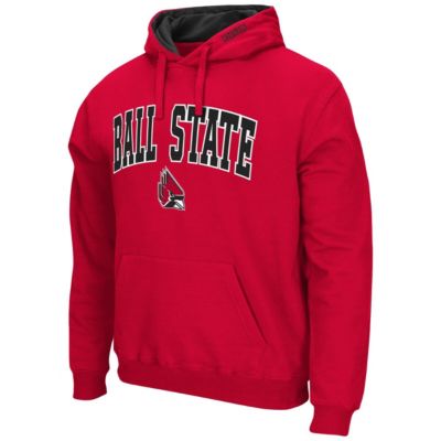 NCAA Ball State Cardinals Arch and Logo Pullover Hoodie