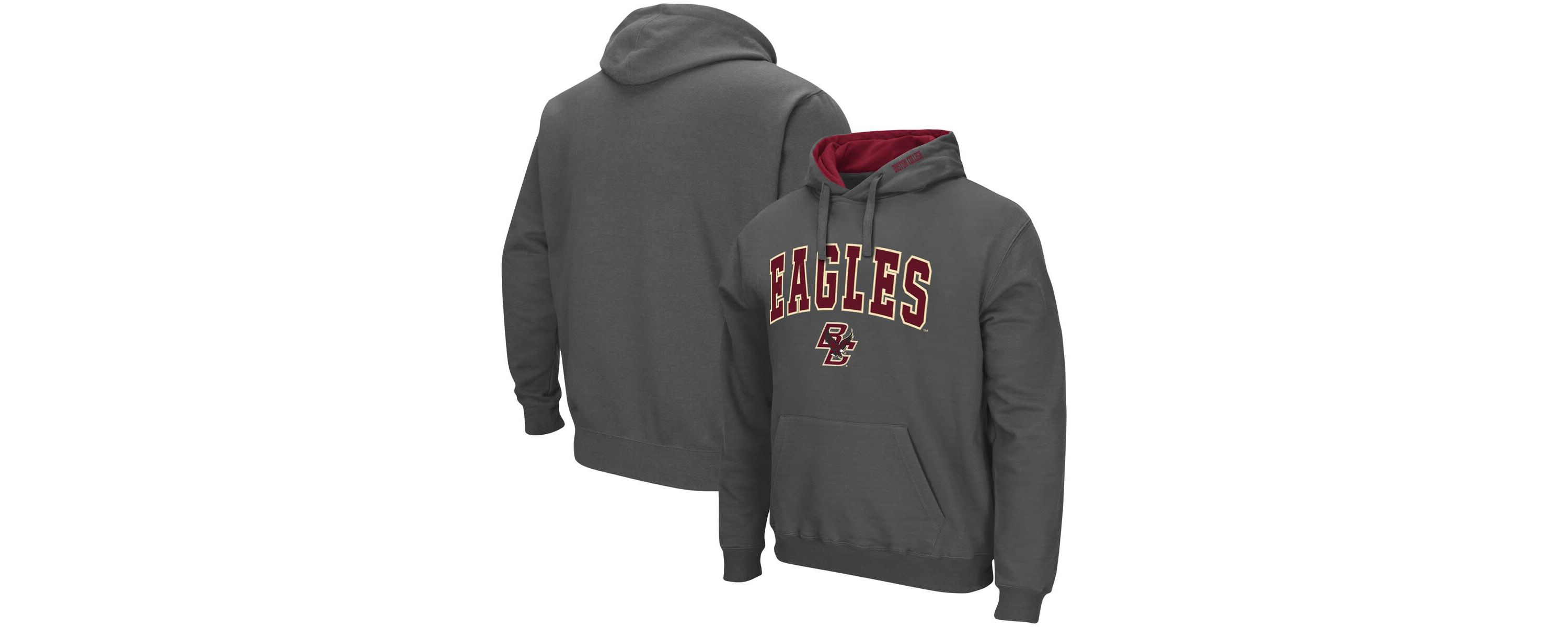 Boston College Eagles NCAA Boston NCAA Eagles Arch and Logo Pullover Hoodie