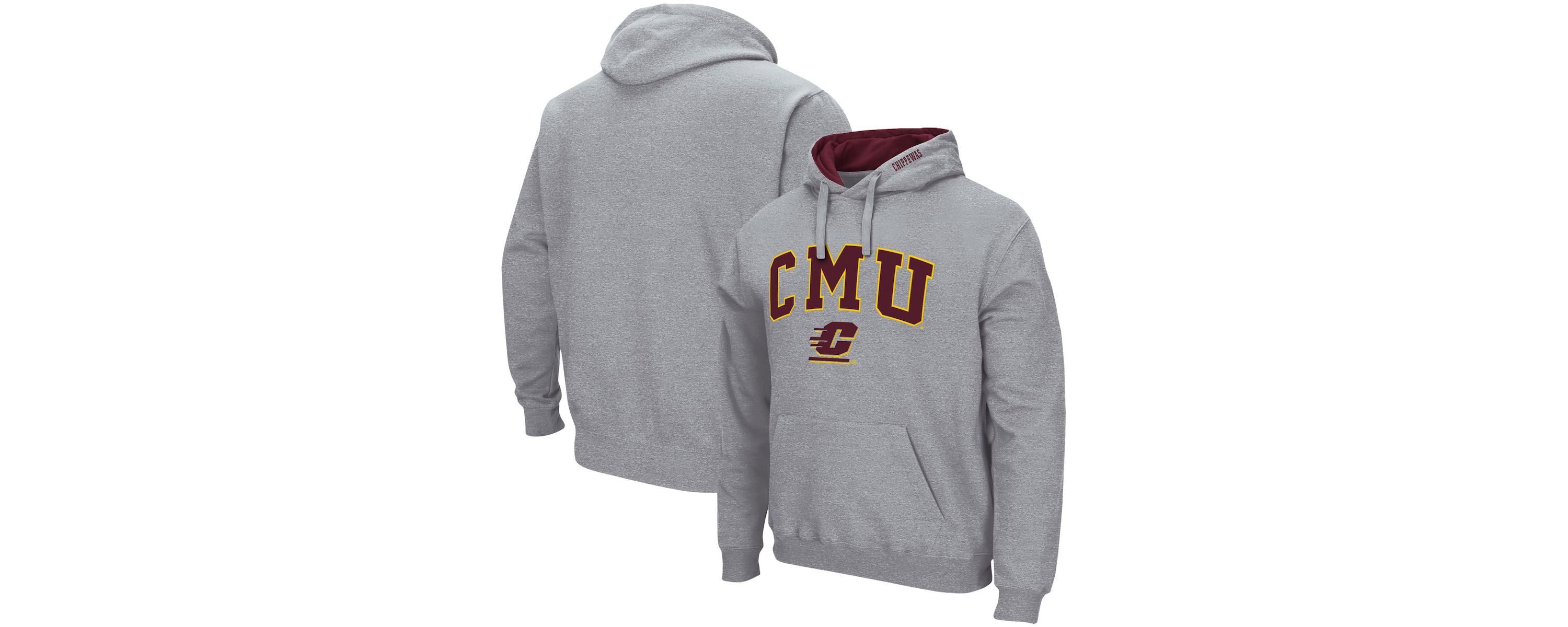 Central Michigan Chippewas NCAA ed Cent. Michigan Chippewas Arch and Logo Pullover Hoodie