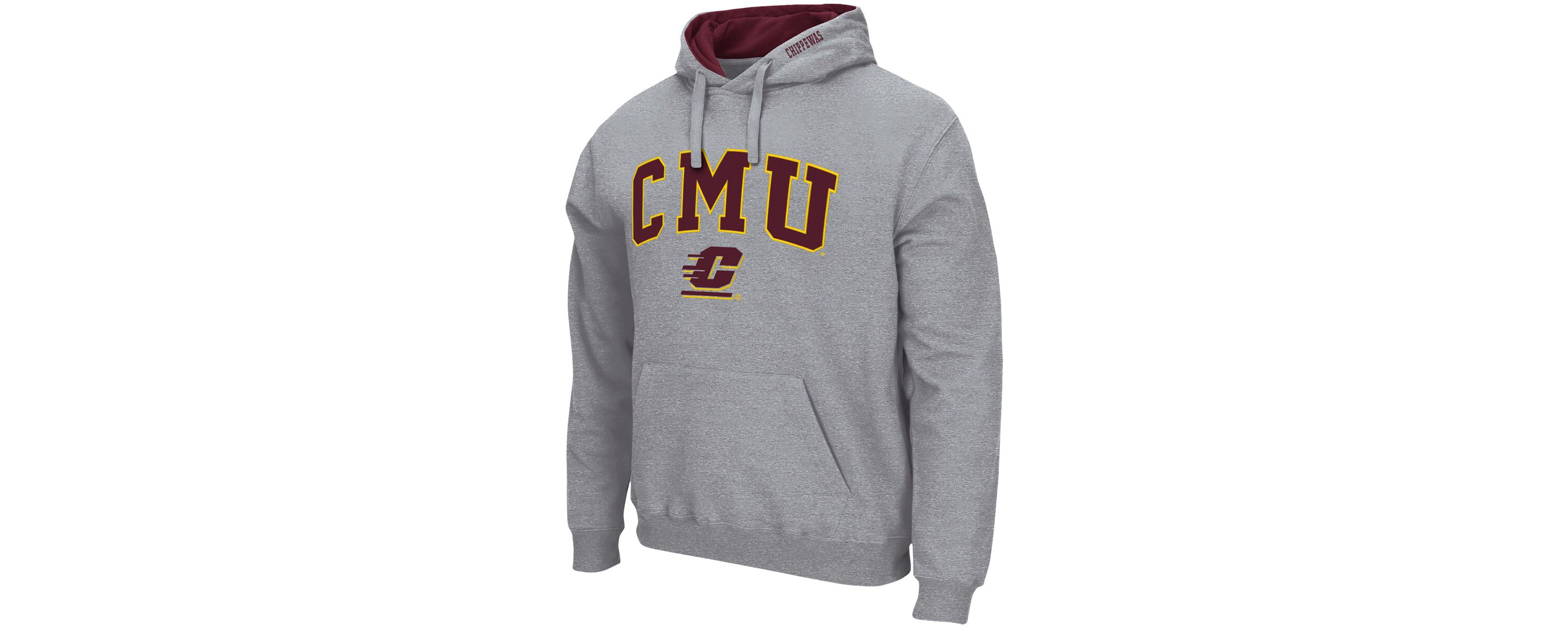 Central Michigan Chippewas NCAA ed Cent. Michigan Chippewas Arch and Logo Pullover Hoodie