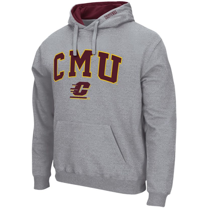 Central Michigan Chippewas NCAA ed Cent. Michigan Chippewas Arch and Logo Pullover Hoodie