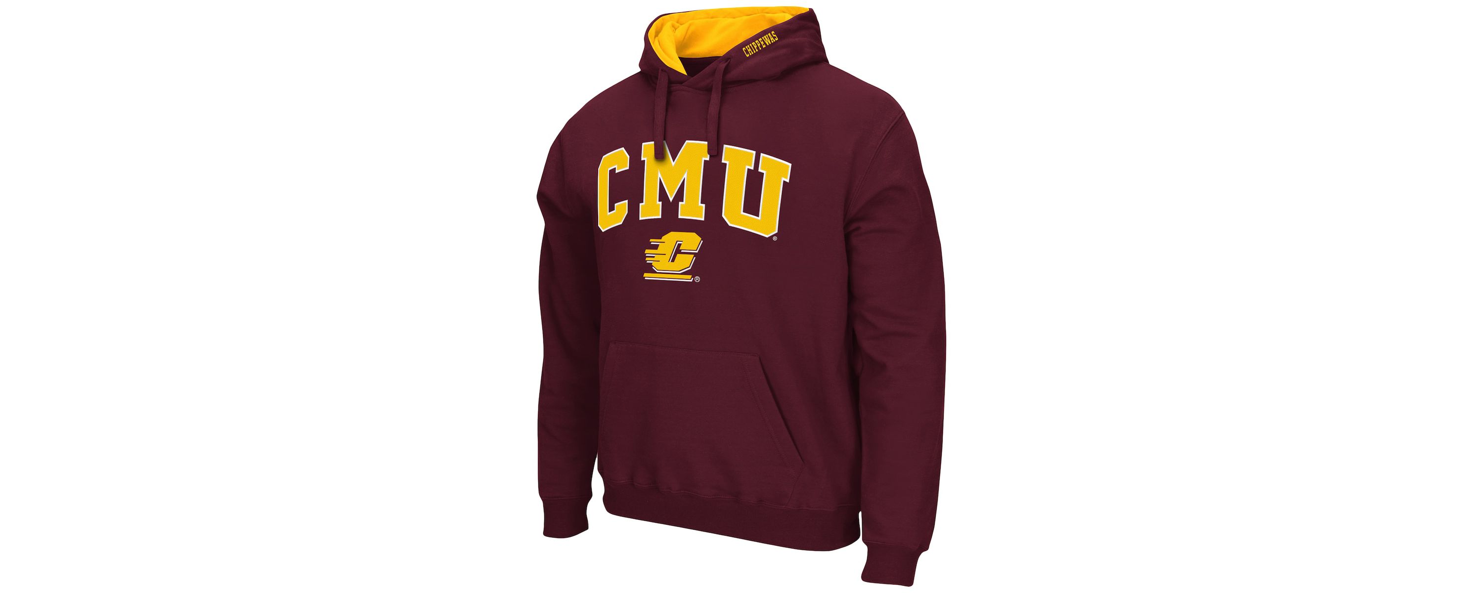 Central Michigan Chippewas NCAA Cent. Michigan Chippewas Arch and Logo Pullover Hoodie