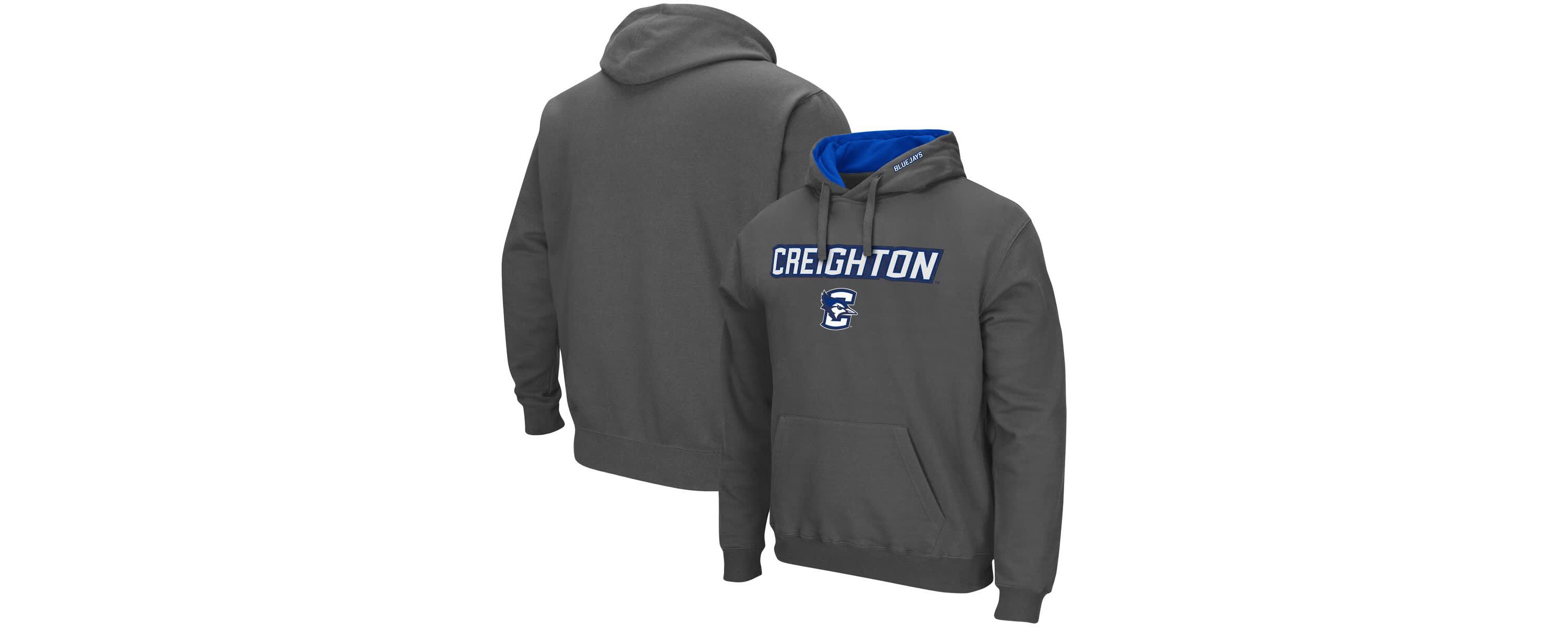 Creighton University Bluejays NCAA Creighton Bluejays Arch and Logo Pullover Hoodie