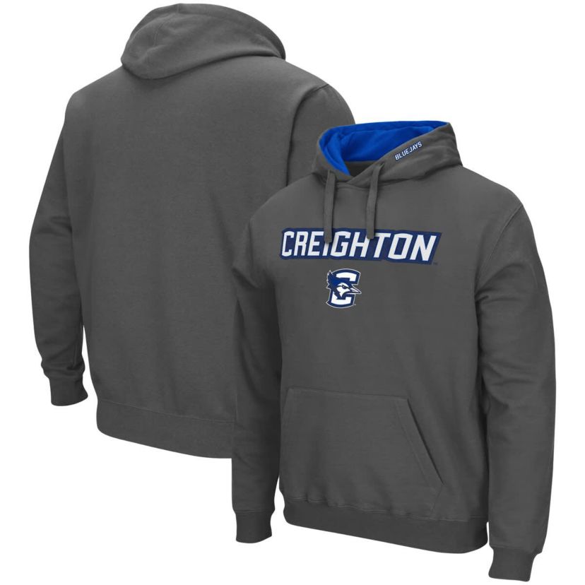 Creighton University Bluejays NCAA Creighton Bluejays Arch and Logo Pullover Hoodie
