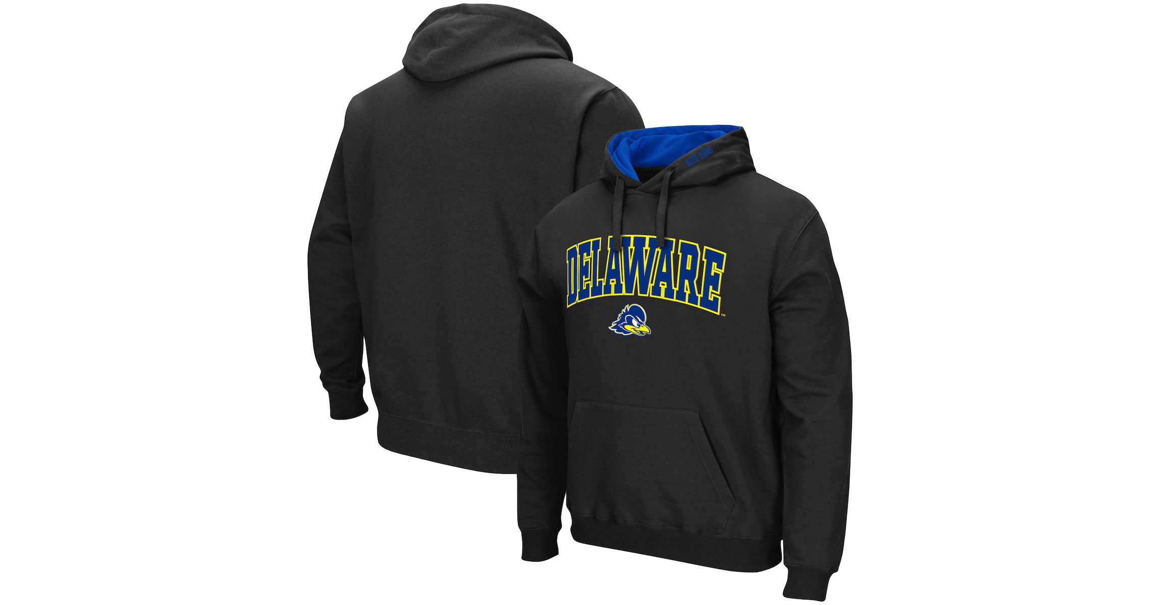 Delaware Fightin Blue Hens NCAA Delaware Fightin Hens Arch and Logo Pullover Hoodie
