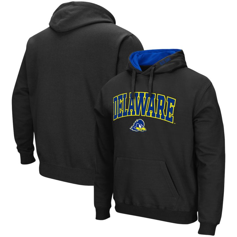 Delaware Fightin Blue Hens NCAA Delaware Fightin Hens Arch and Logo Pullover Hoodie