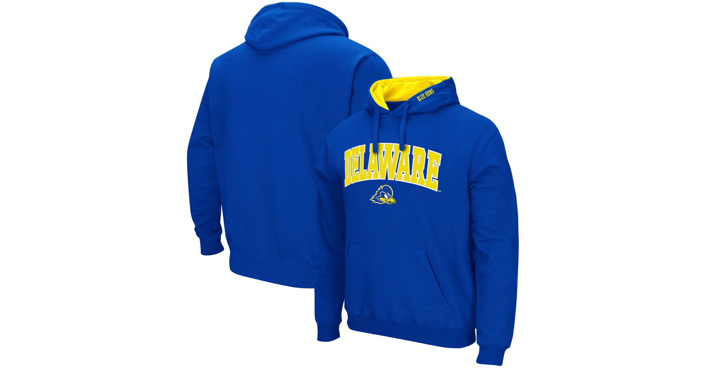 Delaware Fightin Blue Hens NCAA Delaware Fightin Hens Arch and Logo Pullover Hoodie