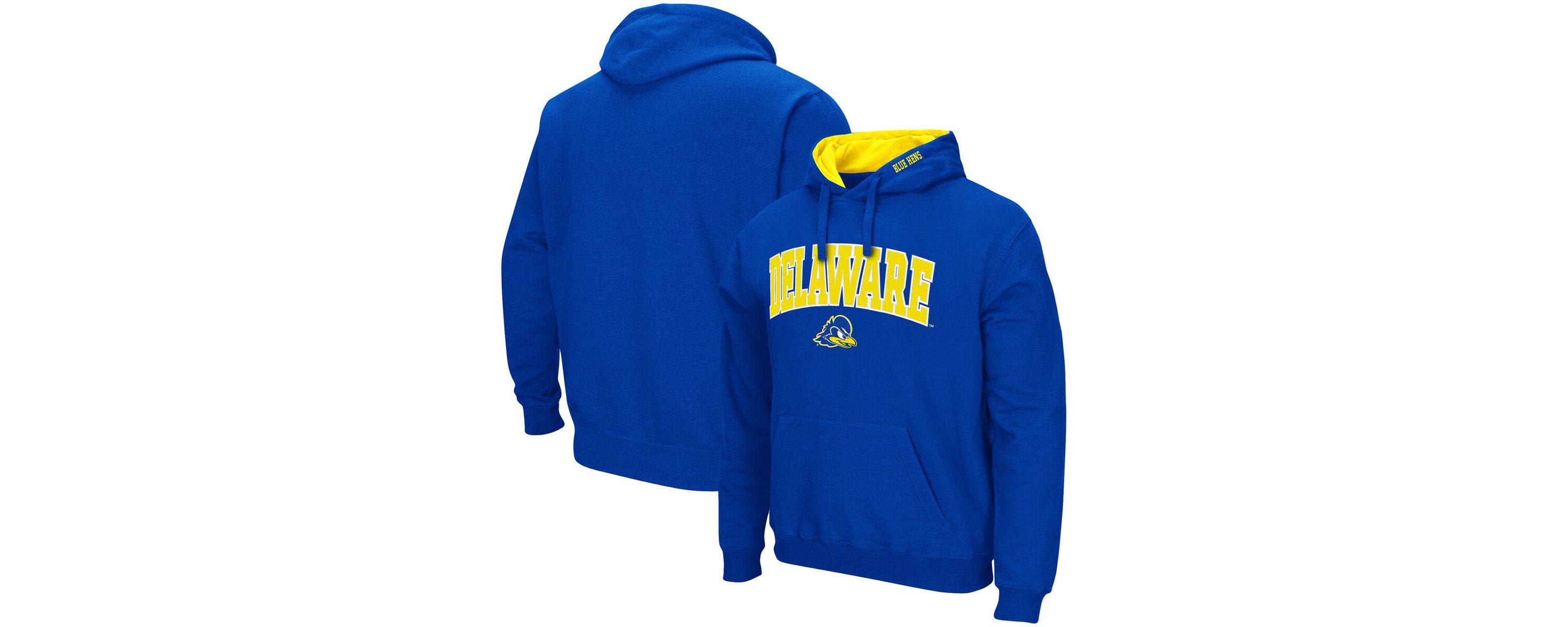 Delaware Fightin Blue Hens NCAA Delaware Fightin Hens Arch and Logo Pullover Hoodie