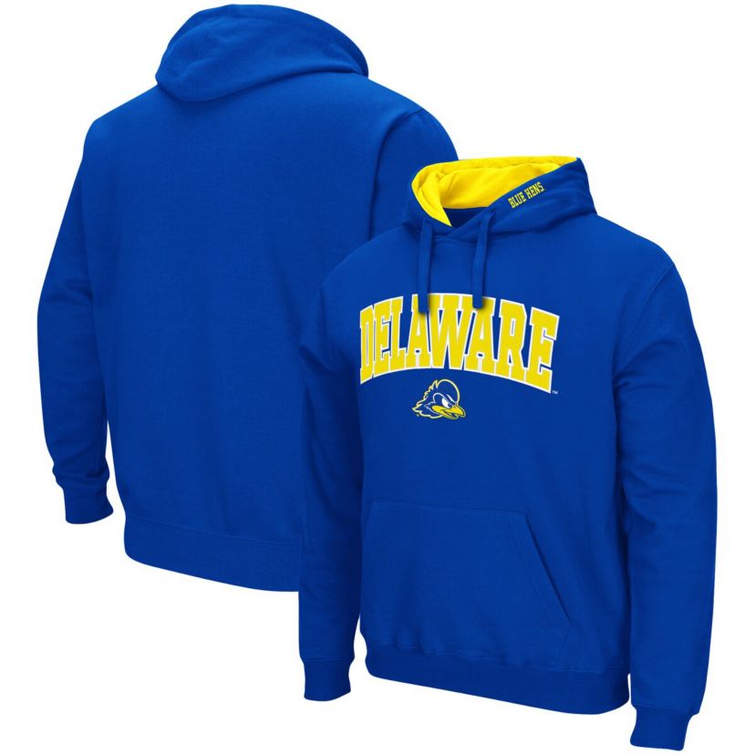 Delaware Fightin Blue Hens NCAA Delaware Fightin Hens Arch and Logo Pullover Hoodie