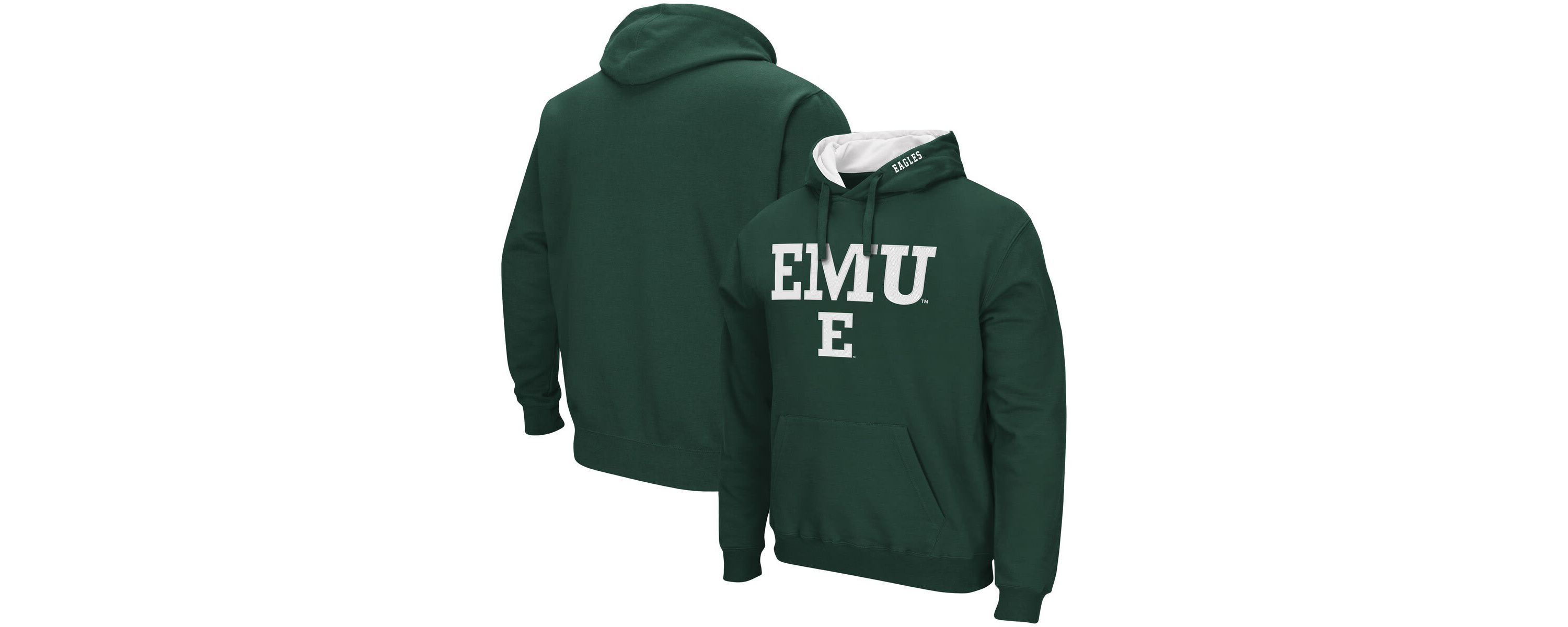 NCAA Eastern Michigan Eagles Arch and Logo Pullover Hoodie