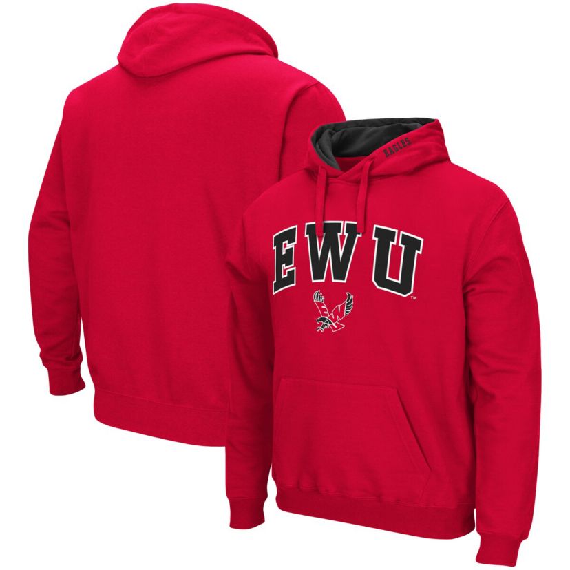 NCAA Eastern Washington Eagles Arch and Logo Pullover Hoodie