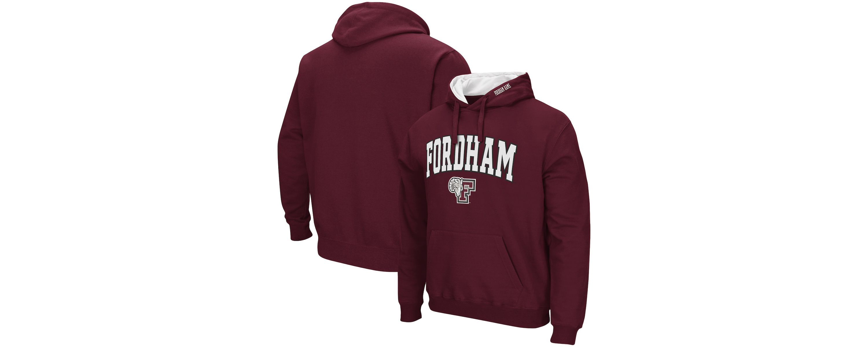 NCAA Fordham Rams Arch and Logo Pullover Hoodie