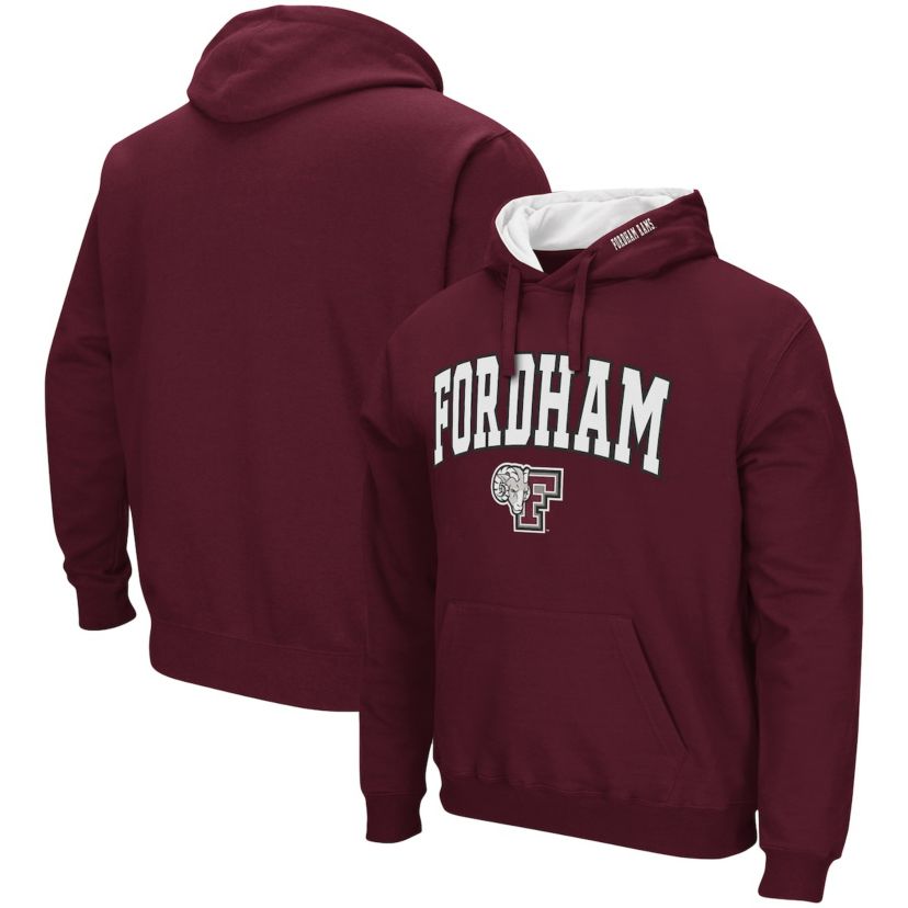 NCAA Fordham Rams Arch and Logo Pullover Hoodie