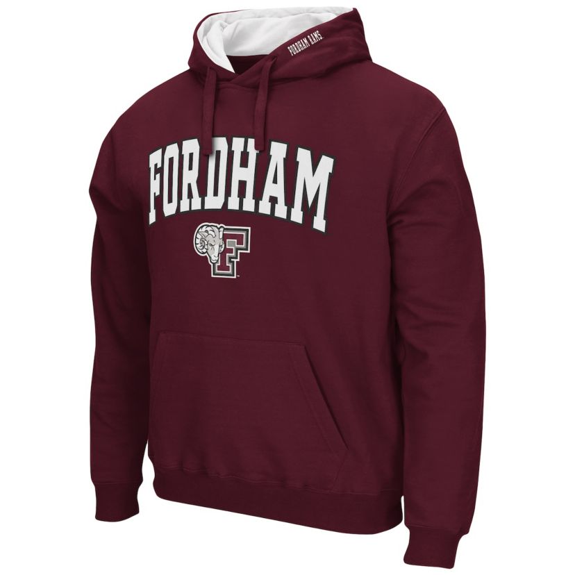 NCAA Fordham Rams Arch and Logo Pullover Hoodie