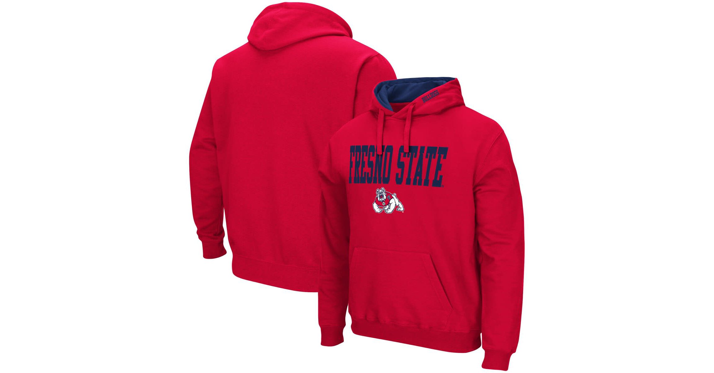 NCAA Fresno State Bulldogs Arch and Logo Pullover Hoodie