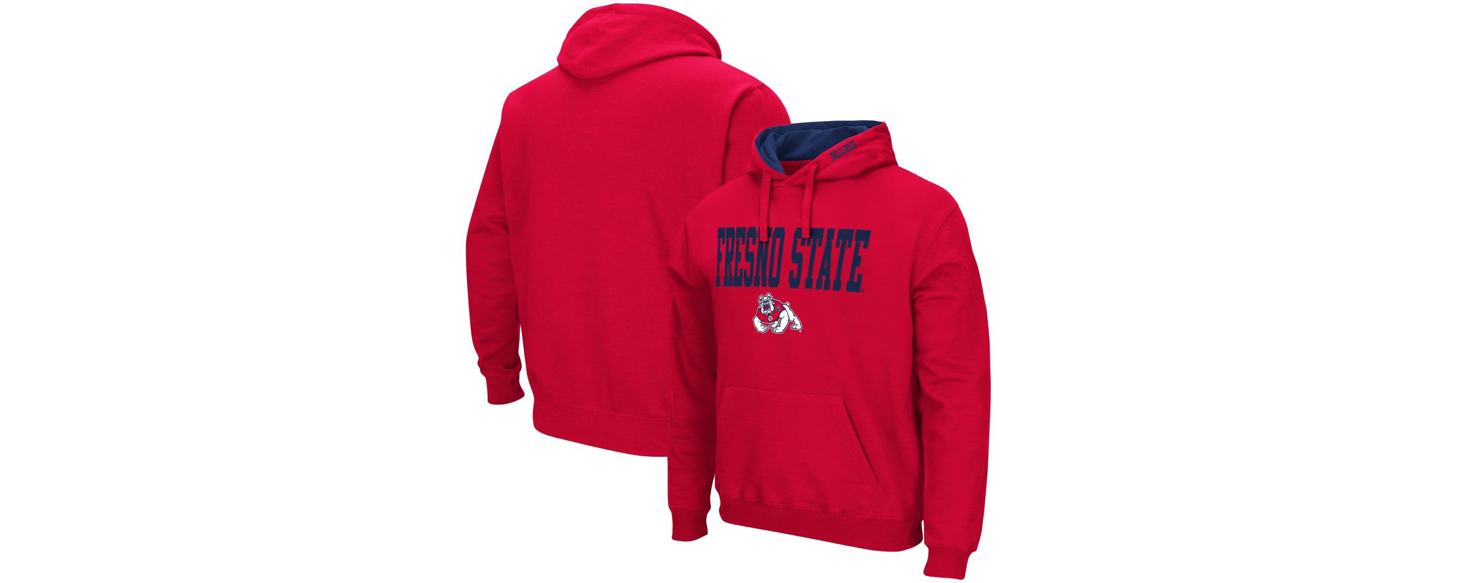 NCAA Fresno State Bulldogs Arch and Logo Pullover Hoodie