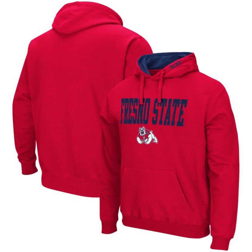 NCAA Fresno State Bulldogs Arch and Logo Pullover Hoodie