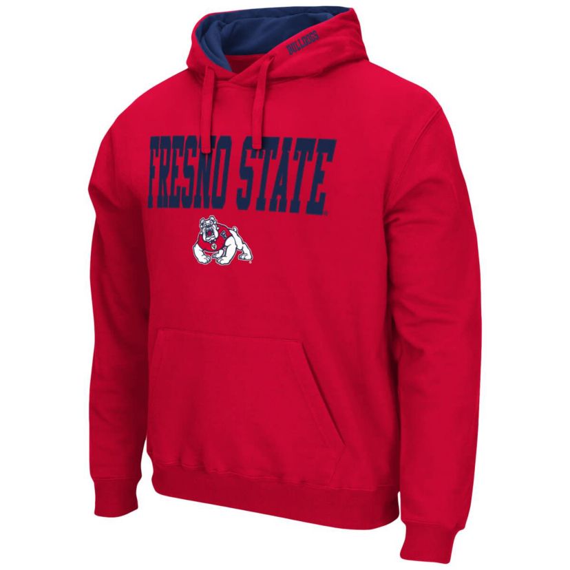 NCAA Fresno State Bulldogs Arch and Logo Pullover Hoodie