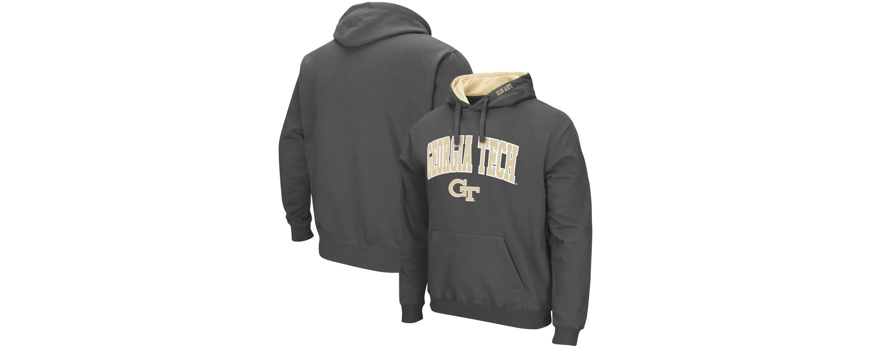 Georgia Tech Yellow Jackets NCAA Georgia Tech Jackets Arch and Logo Pullover Hoodie