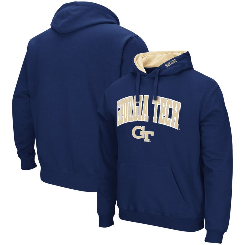Georgia Tech Yellow Jackets NCAA Georgia Tech Jackets Arch and Logo Pullover Hoodie