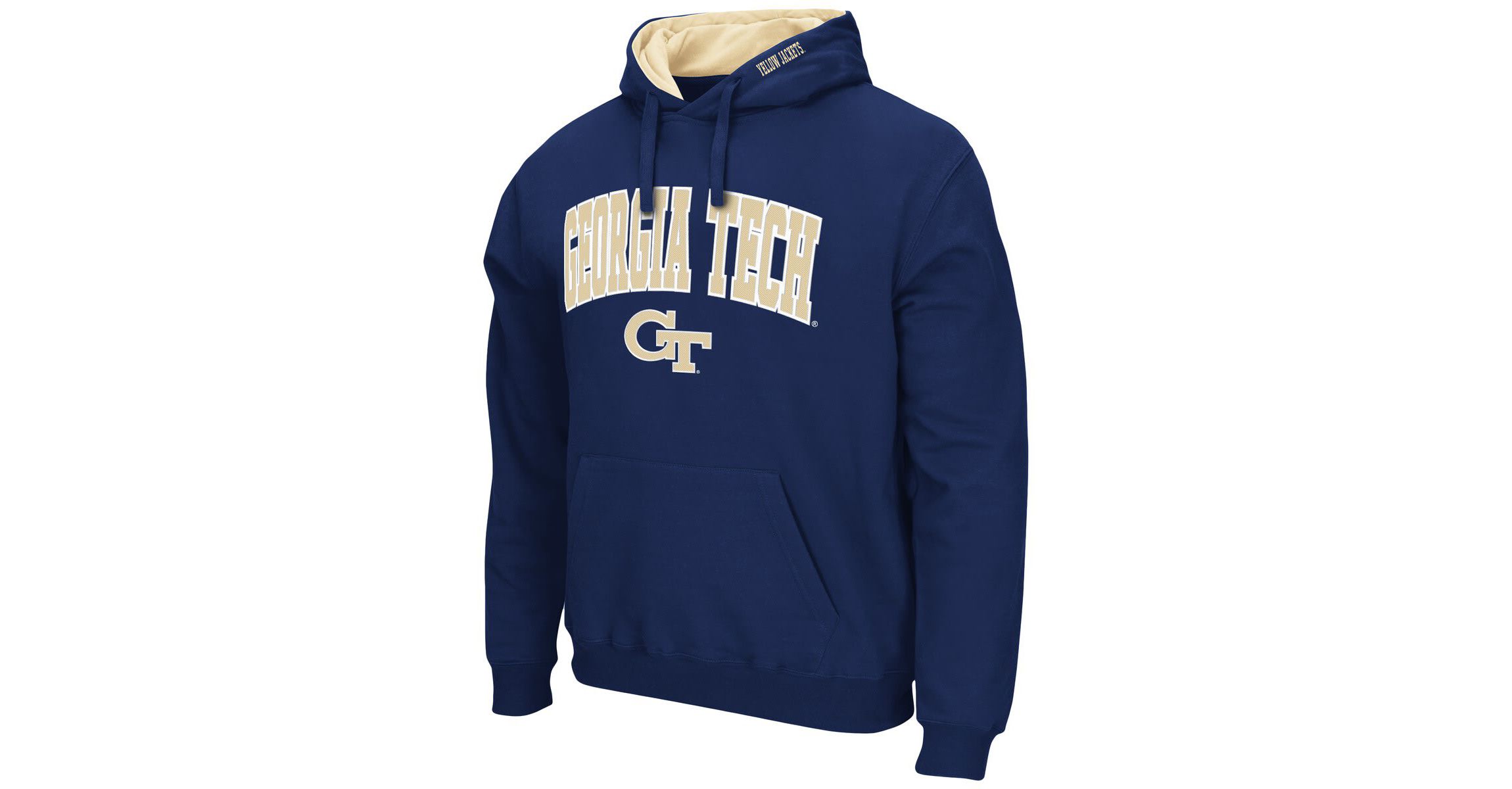 Georgia Tech Yellow Jackets NCAA Georgia Tech Jackets Arch and Logo Pullover Hoodie