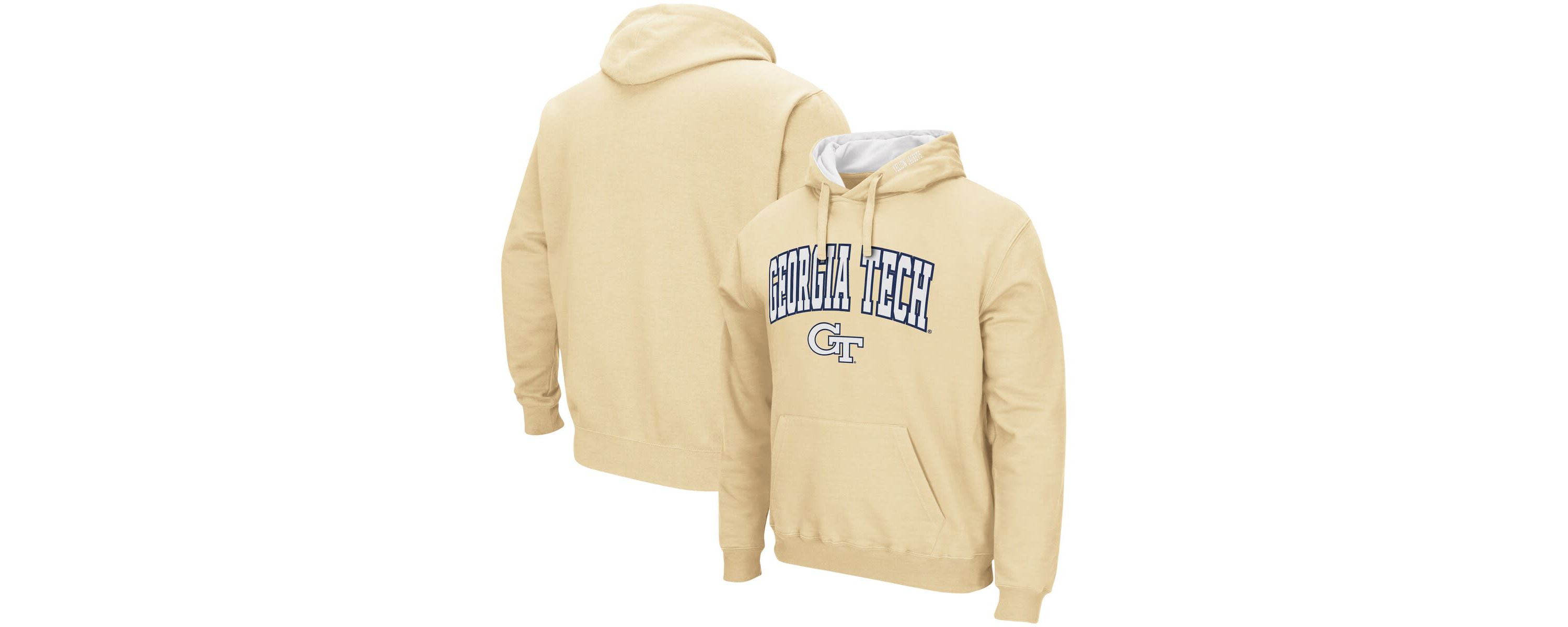 Georgia Tech Yellow Jackets NCAA Georgia Tech Jackets Arch and Logo Pullover Hoodie