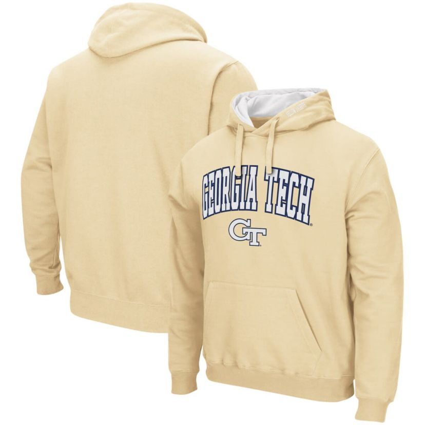 Georgia Tech Yellow Jackets NCAA Georgia Tech Jackets Arch and Logo Pullover Hoodie