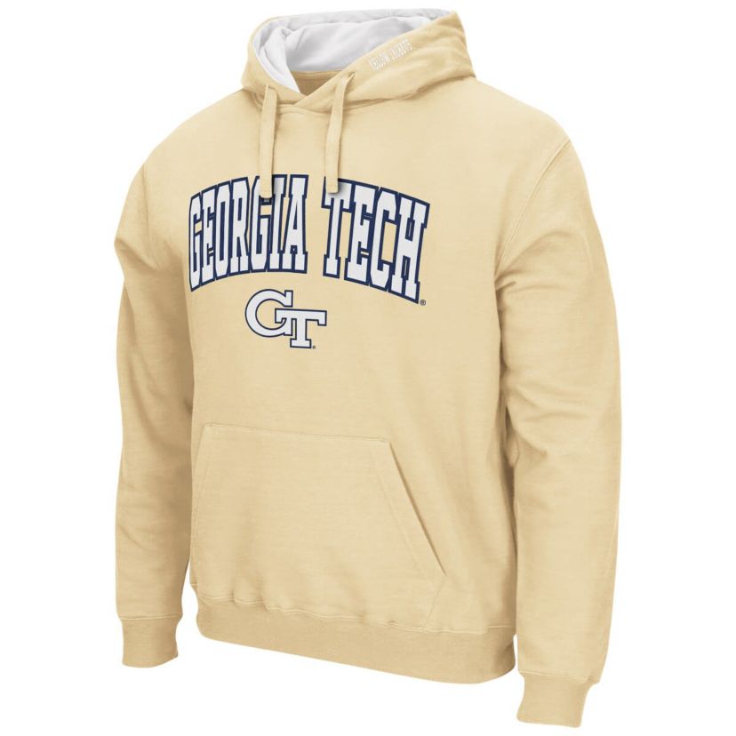 Georgia Tech Yellow Jackets NCAA Georgia Tech Jackets Arch and Logo Pullover Hoodie