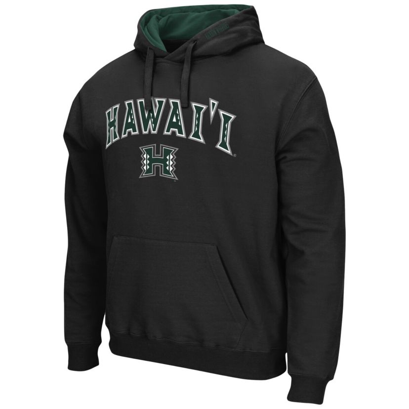 Hawaii Rainbow Warriors NCAA Hawaii Warriors Arch and Logo Pullover Hoodie